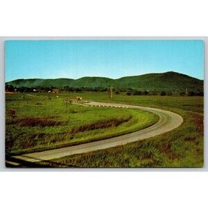 Postcard Ohio Chillocothe View of Mt. Logan OH c1960s Vintage Grassland Rural